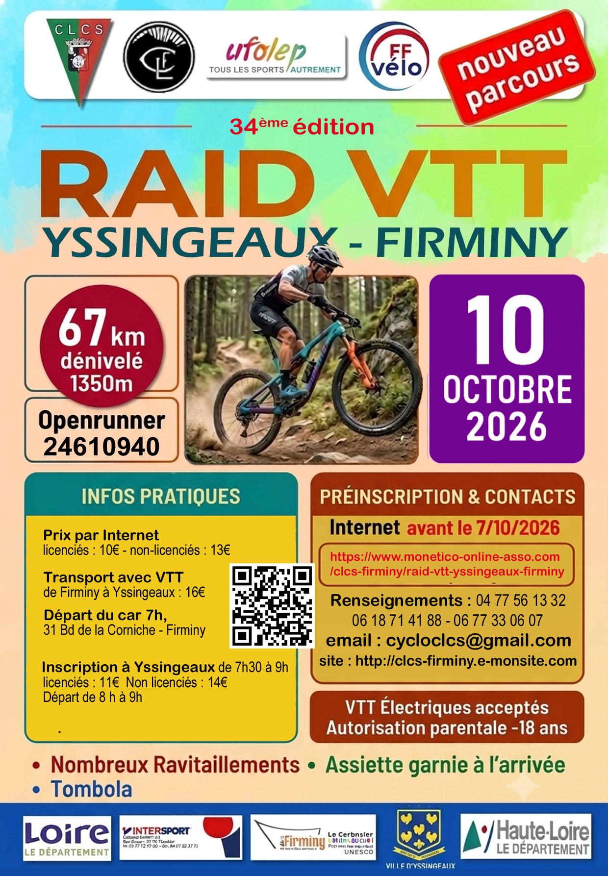 Affiche raid vtt 2026 qr